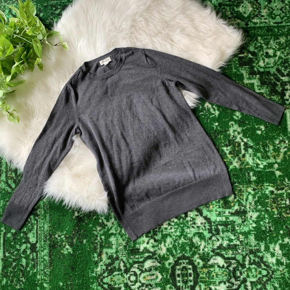 Maison Jules Gray Lightweight Basic Sweater Size XS
